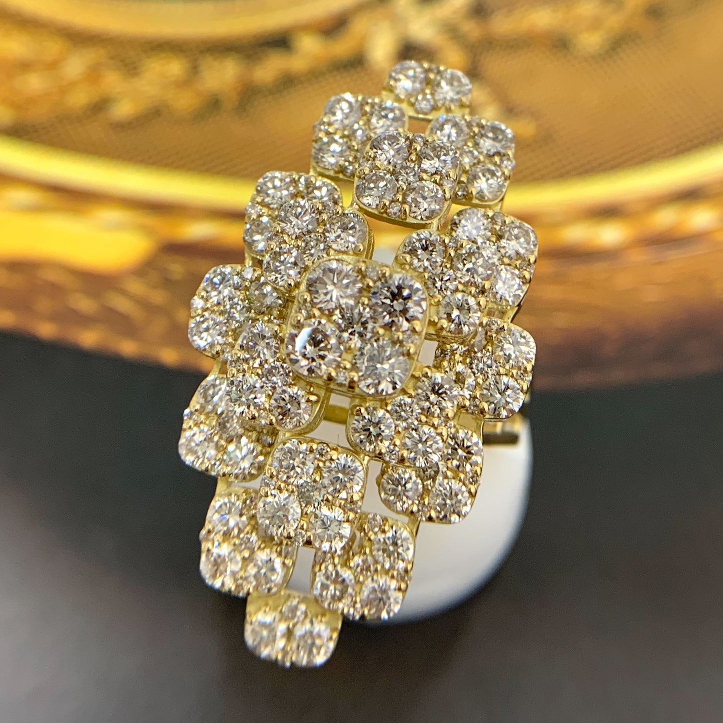 Diamond Wide Ring Size 51