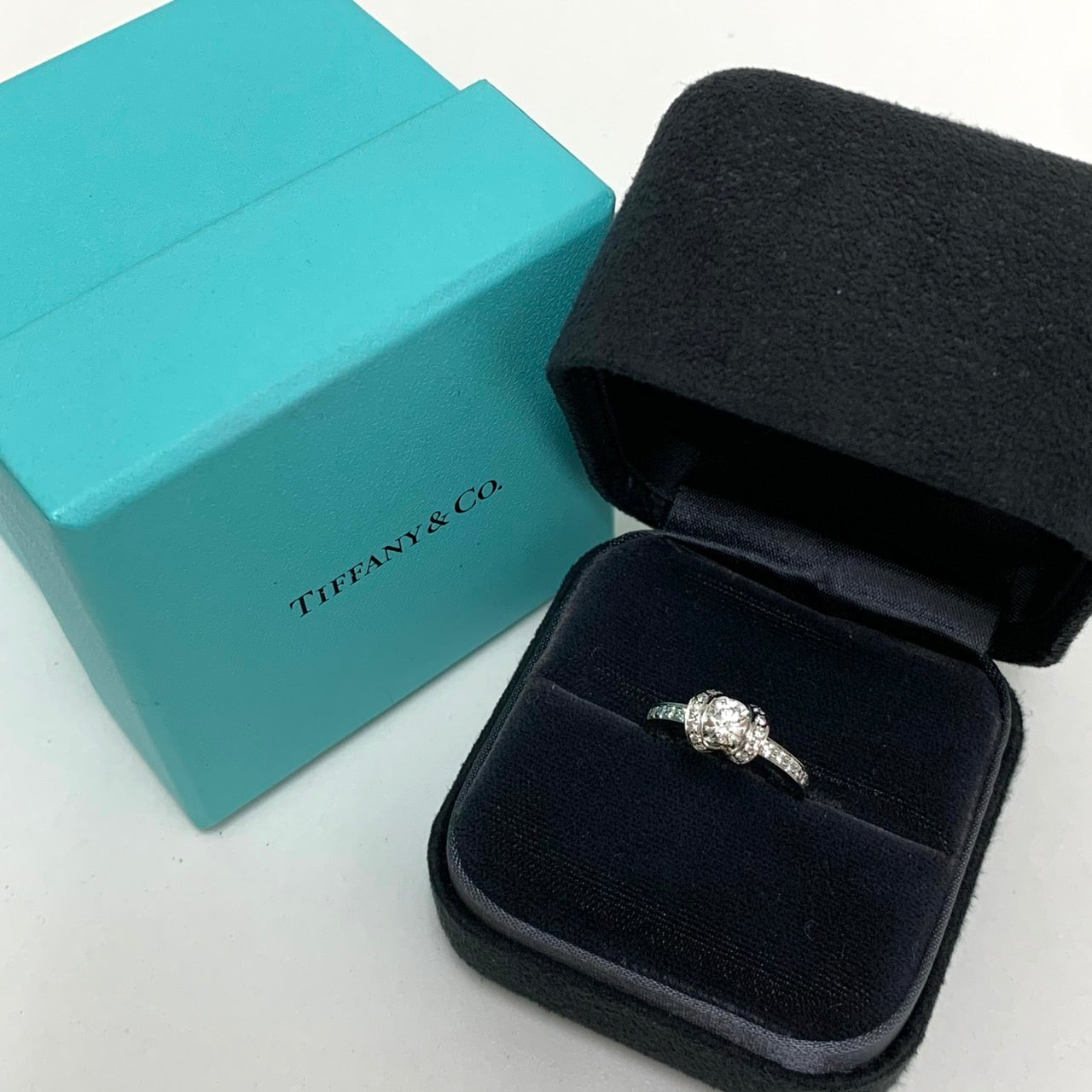 Tiffany & Co. Ribbon Diamond Ring Size 51