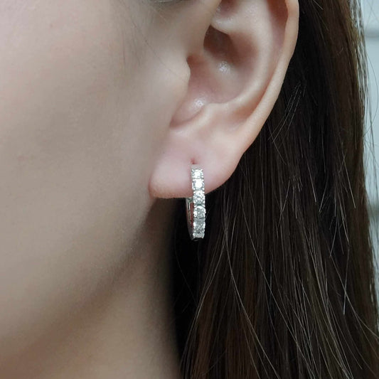 LAB Hoops Half Eternity Earring