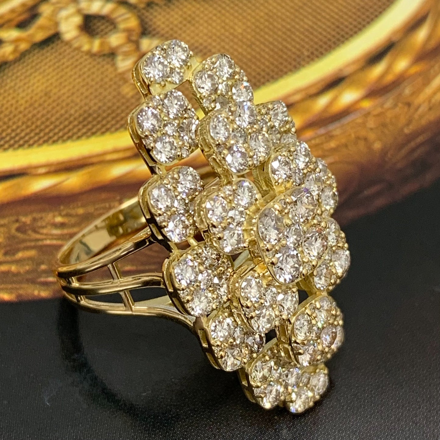 Diamond Wide Ring Size 51