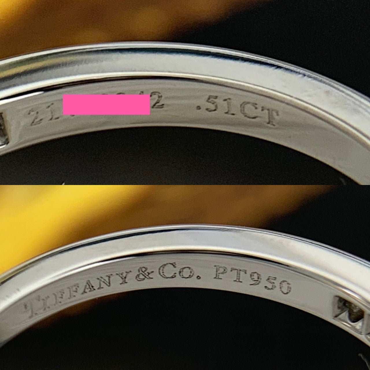 Tiffany & Co. Ribbon Diamond Ring Size 51