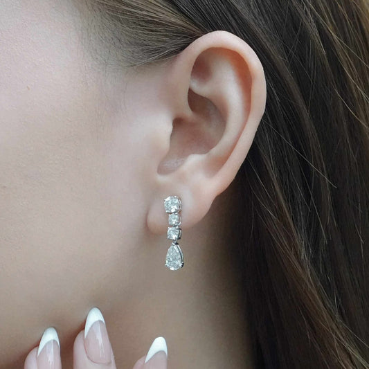 LAB Multi Stone Dangle Earring