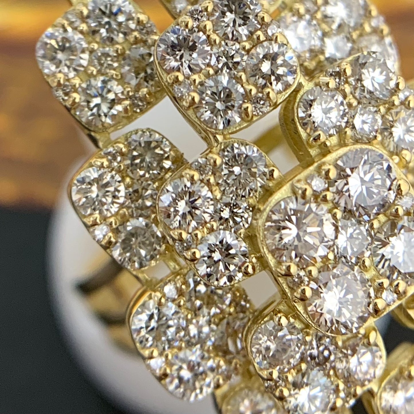 Diamond Wide Ring Size 51