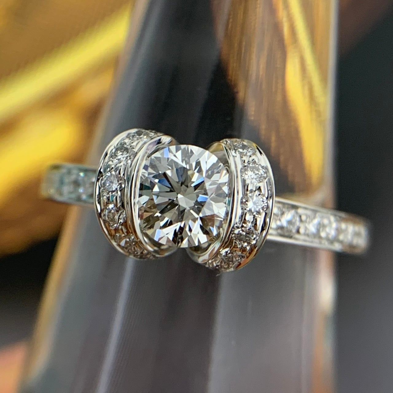 Tiffany & Co. Ribbon Diamond Ring Size 51