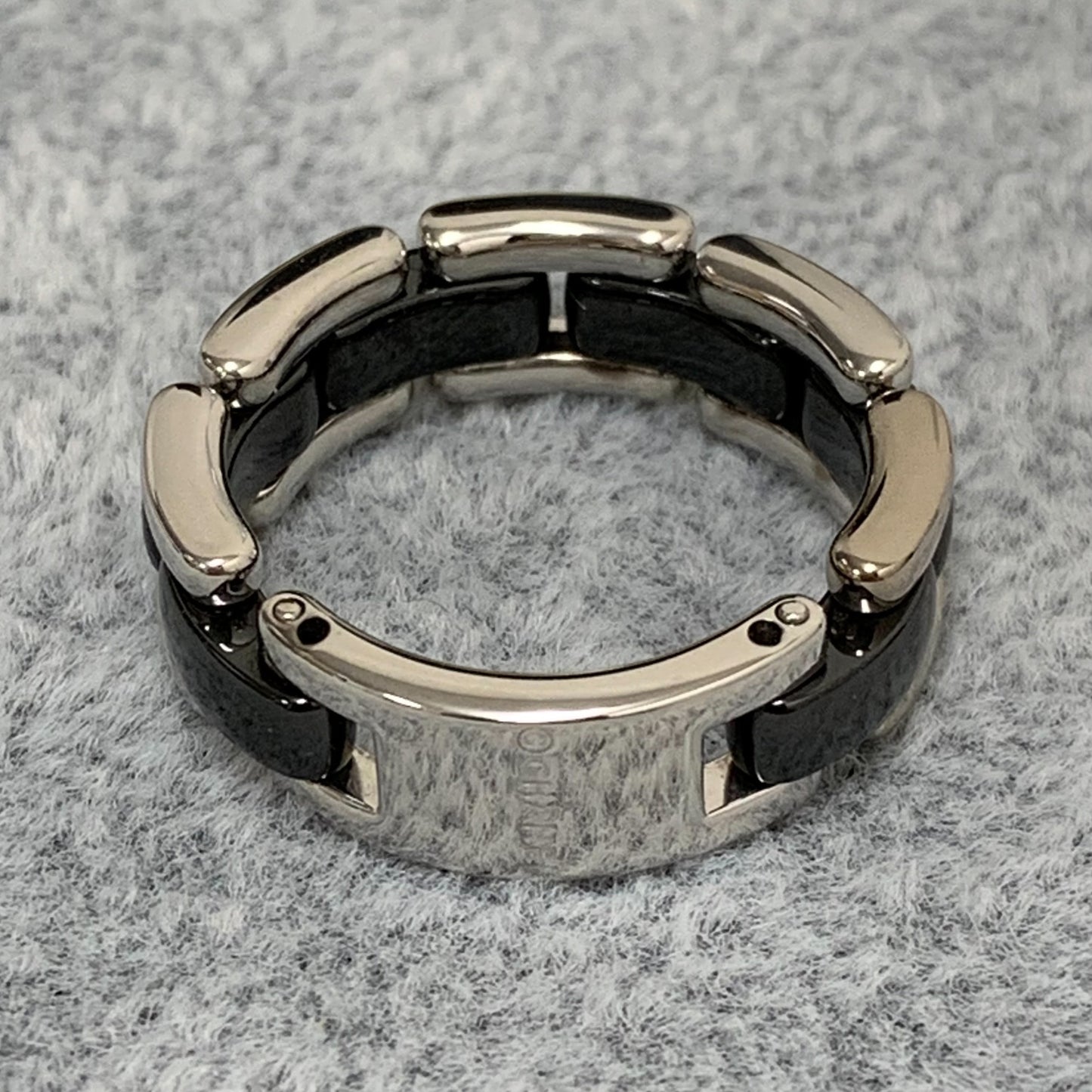 Chanel Black Ceramic Ring Size 57