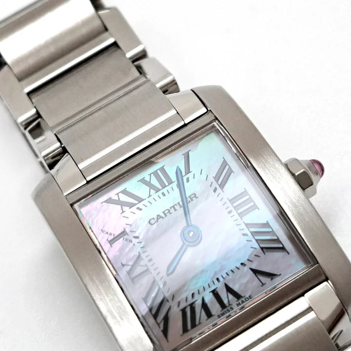 Cartier Tank Francaise Pink MOP Dial SM
