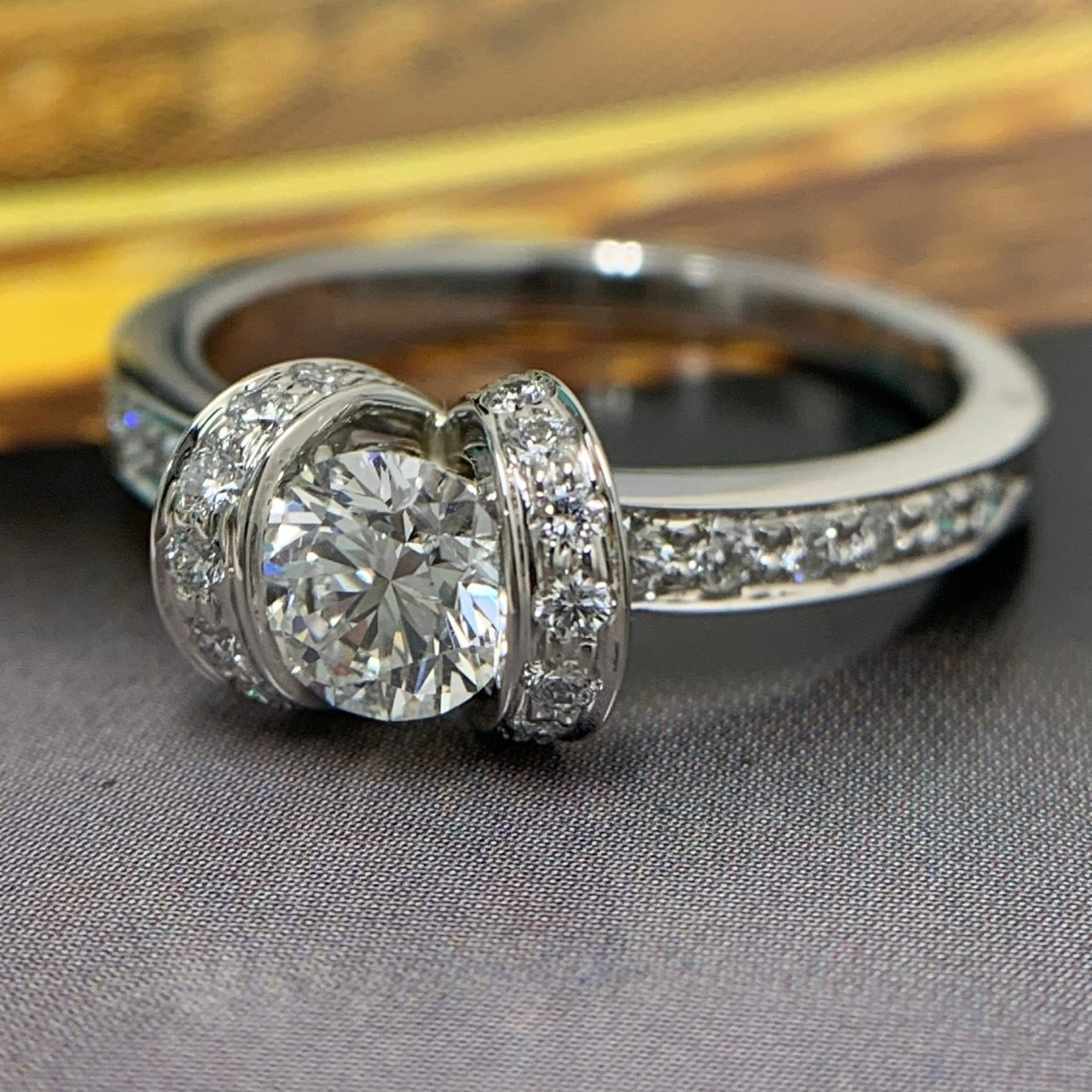 Tiffany & Co. Ribbon Diamond Ring Size 51