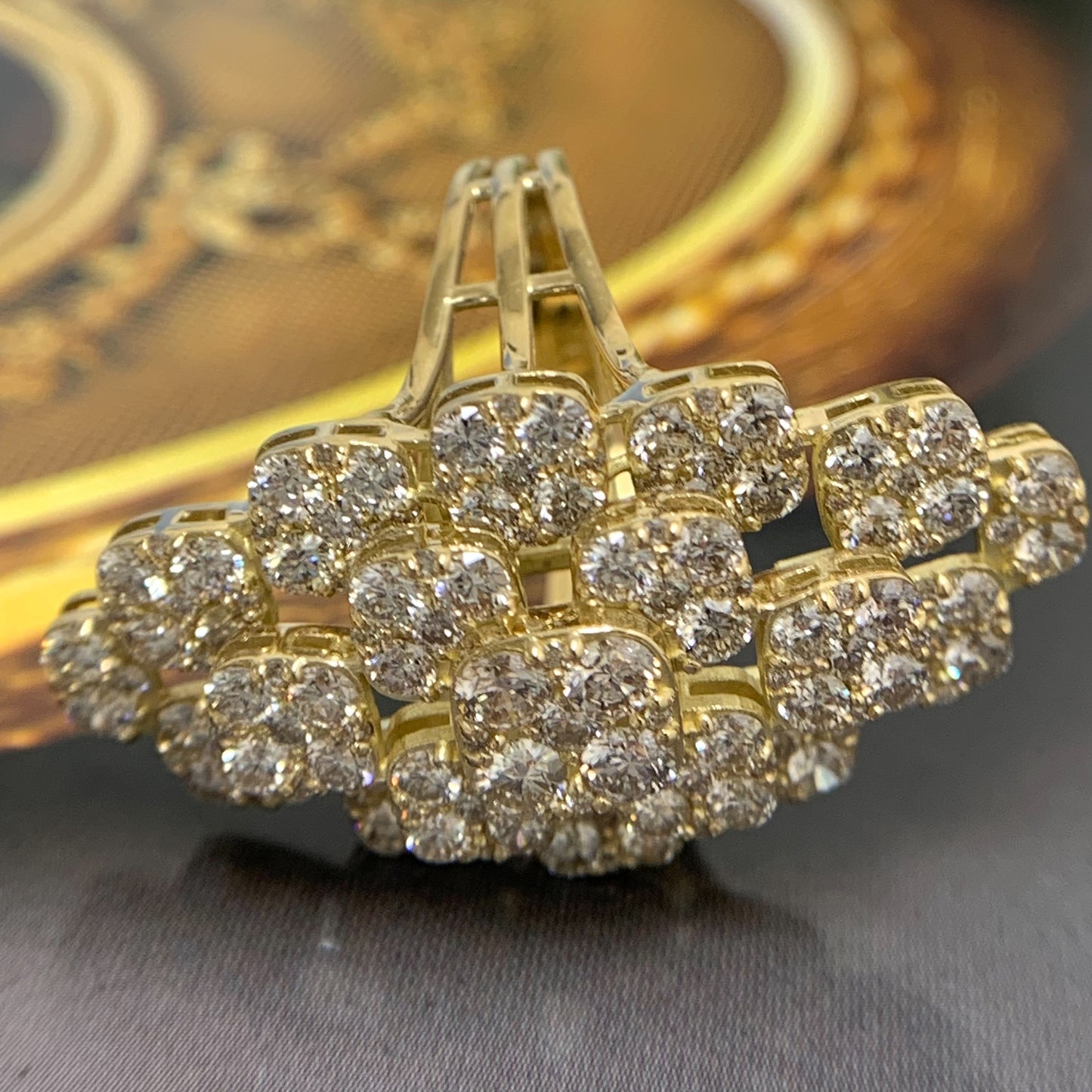 Diamond Wide Ring Size 51