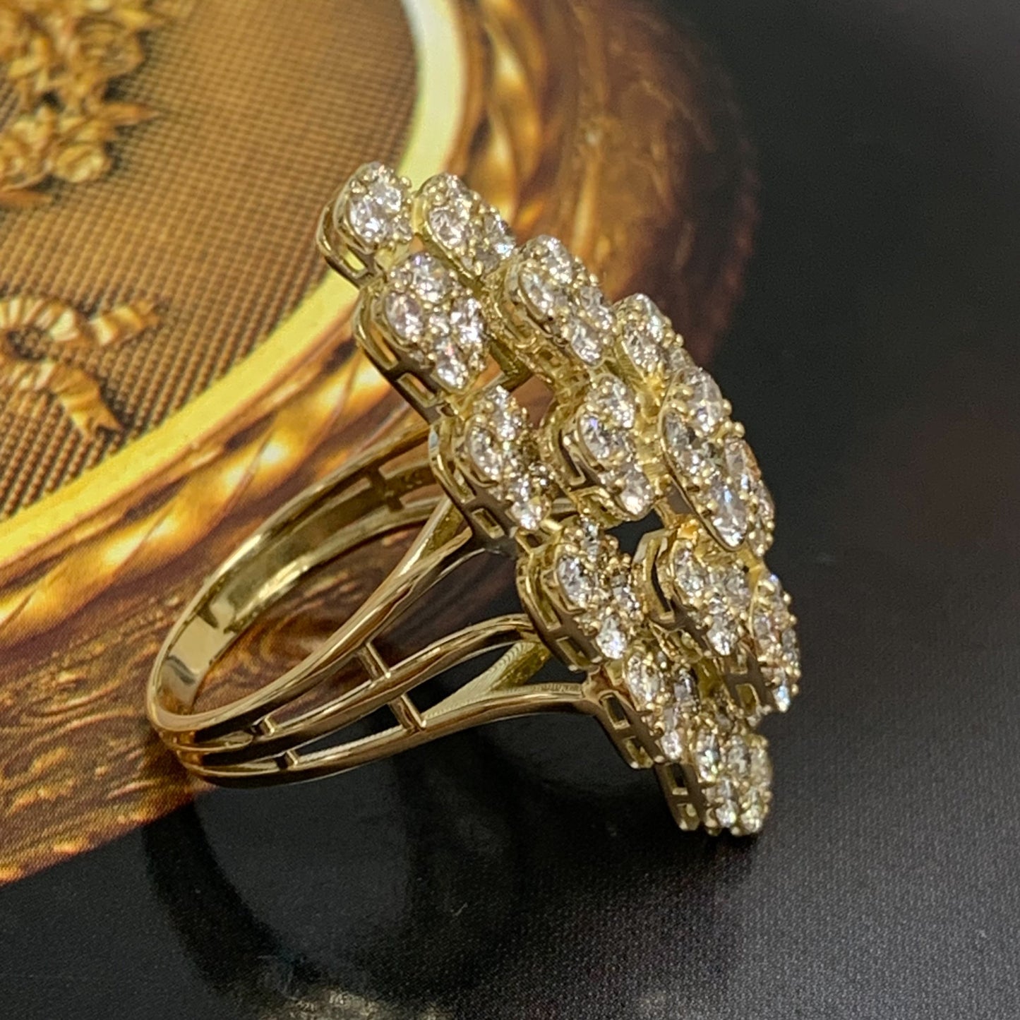 Diamond Wide Ring Size 51
