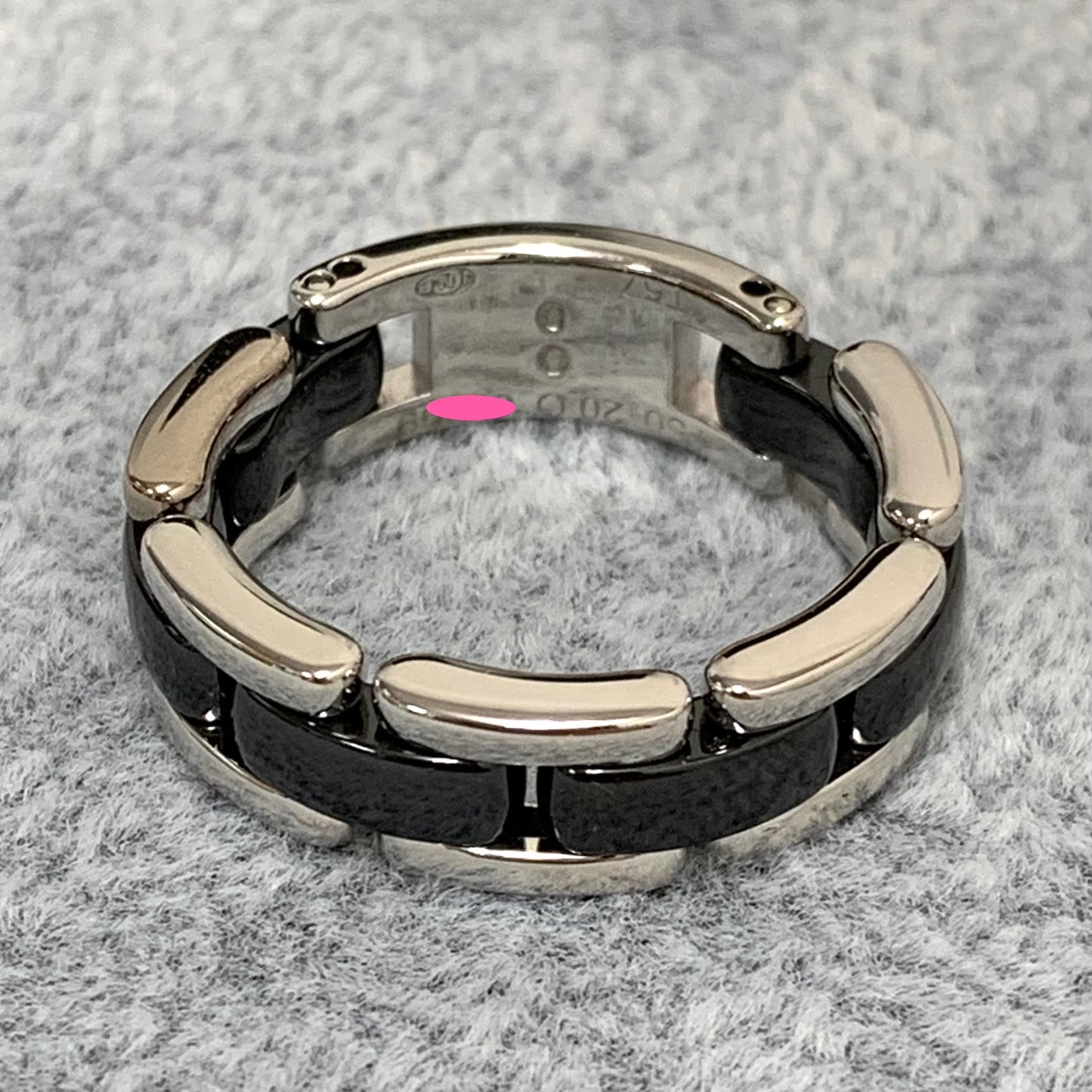 Chanel Black Ceramic Ring Size 57