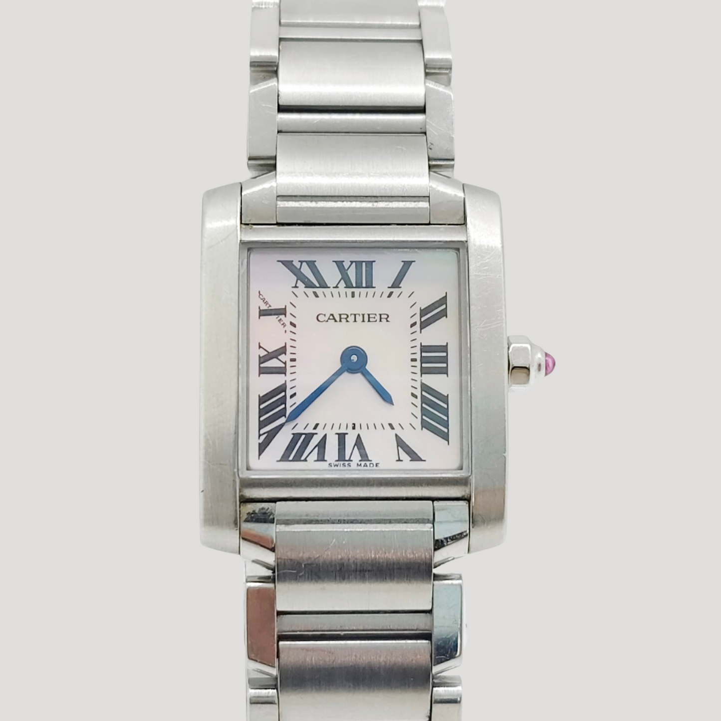 Cartier Tank Francaise Pink MOP Dial SM