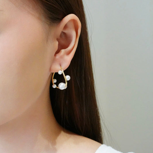 Akoya Hoop Earring