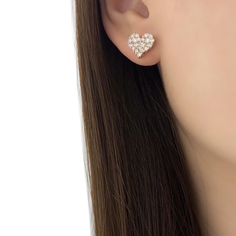 Heart Diamond Earring
