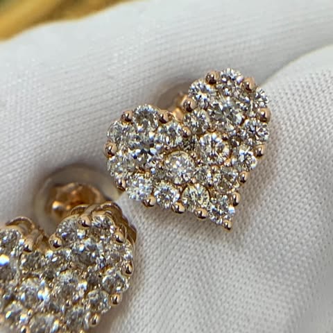 Heart Diamond Earring