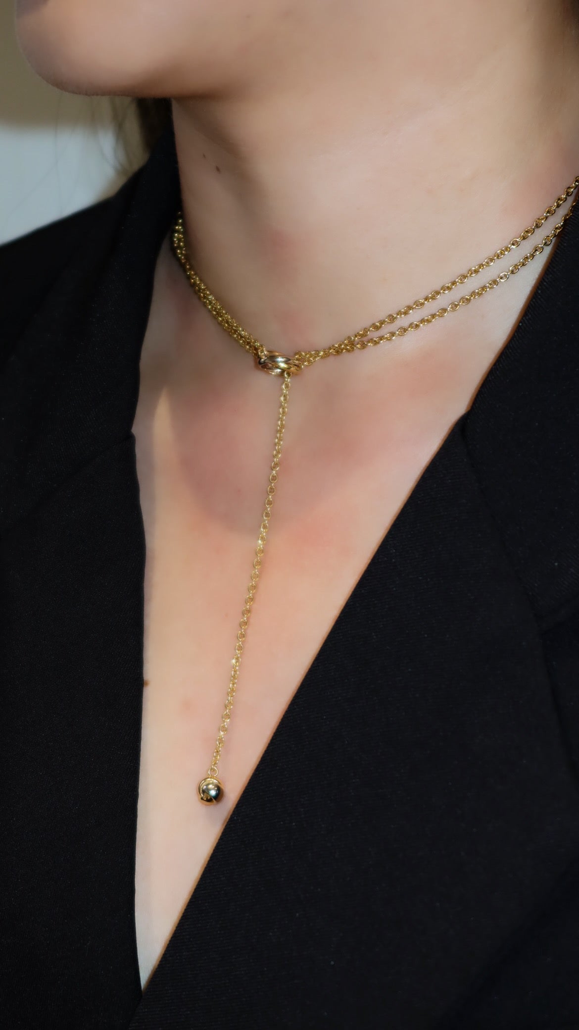 Cartier Baby Trinity Pampille Necklace (Rare Vintage)