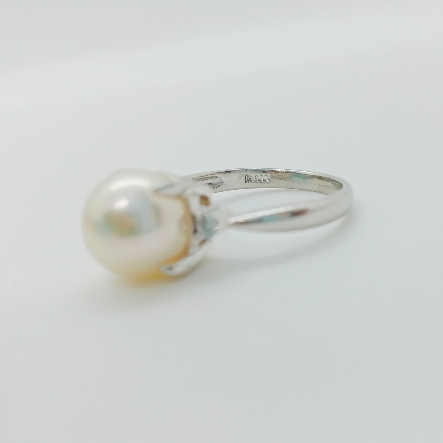 Akoya Pearl Diamond 9mm Ring Size 50