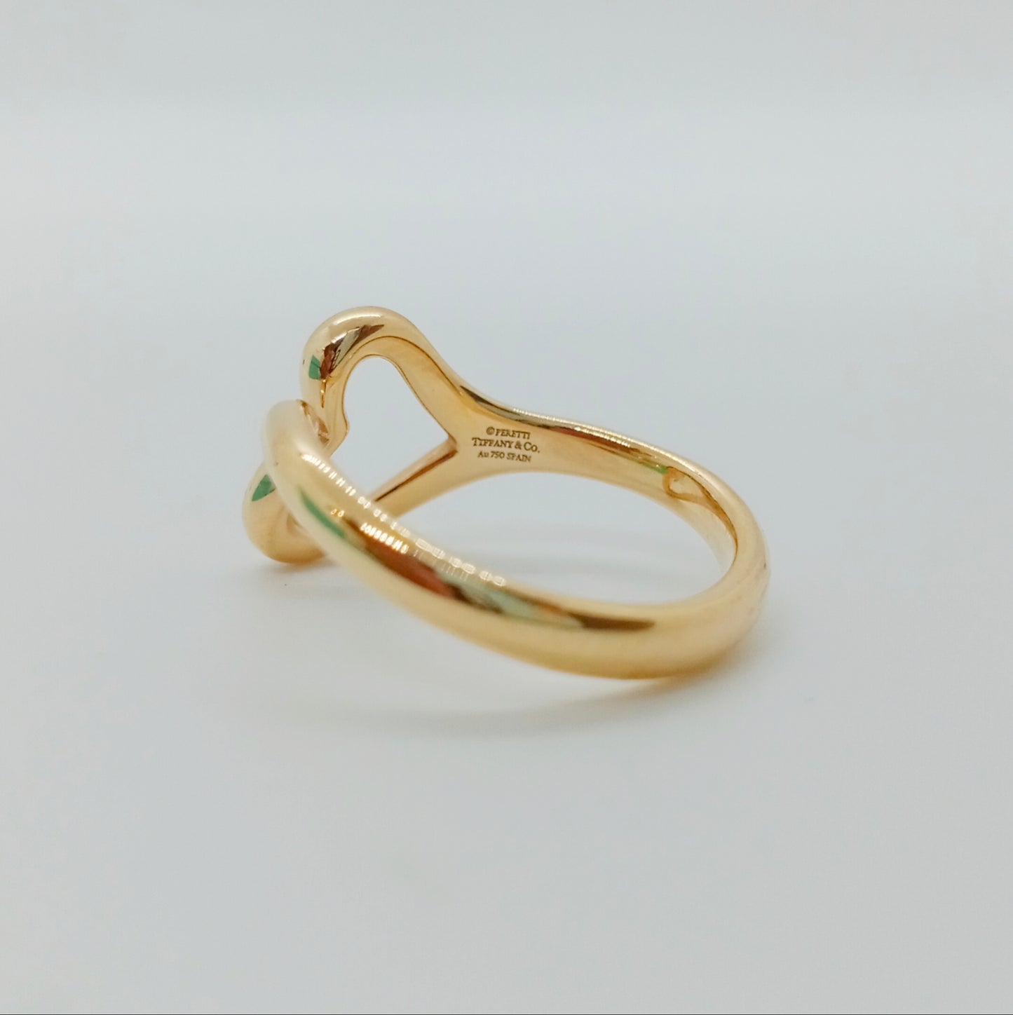 Tiffany & Co. Open Heart Ring Size 52