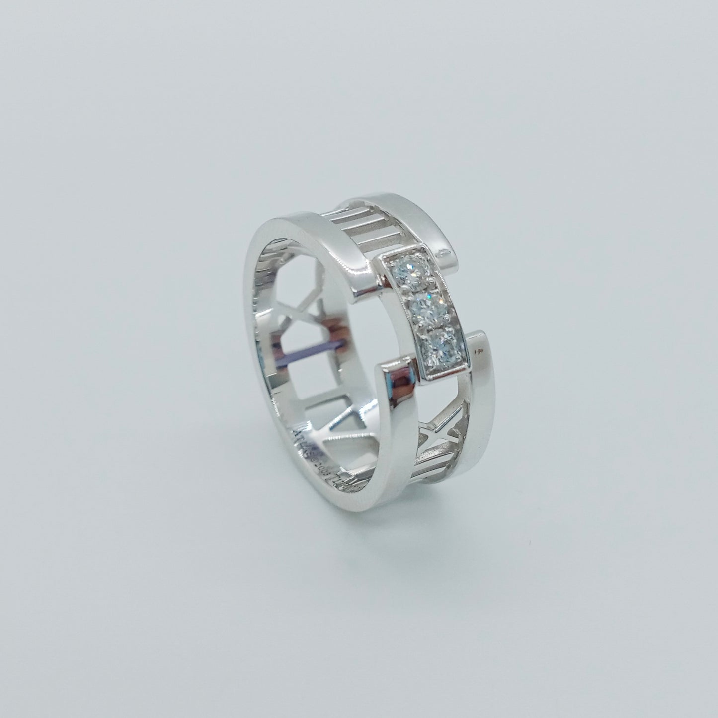 Tiffany & Co. Open Atlas 3P Diamond Ring Size 57