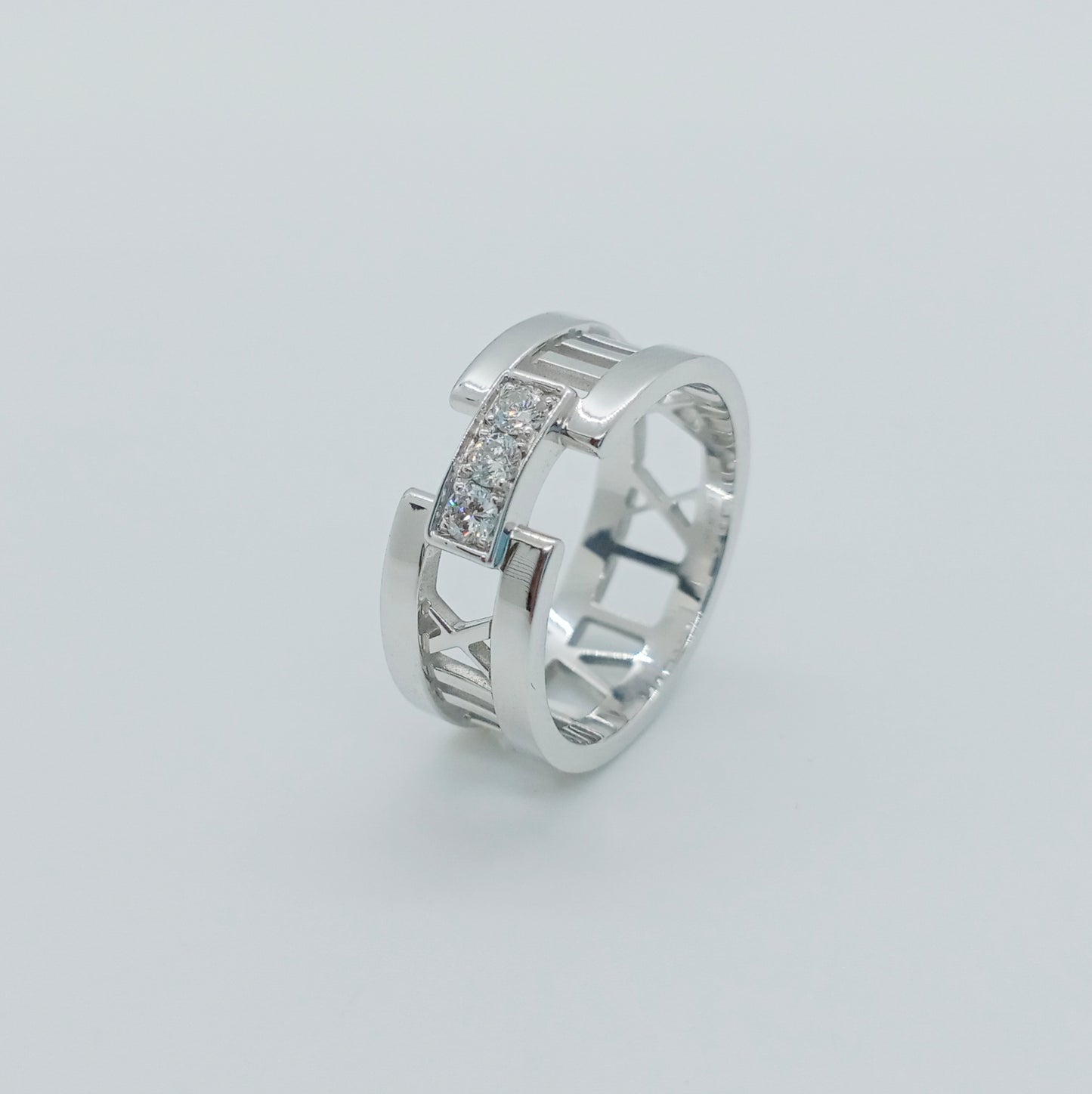 Tiffany & Co. Open Atlas 3P Diamond Ring Size 57