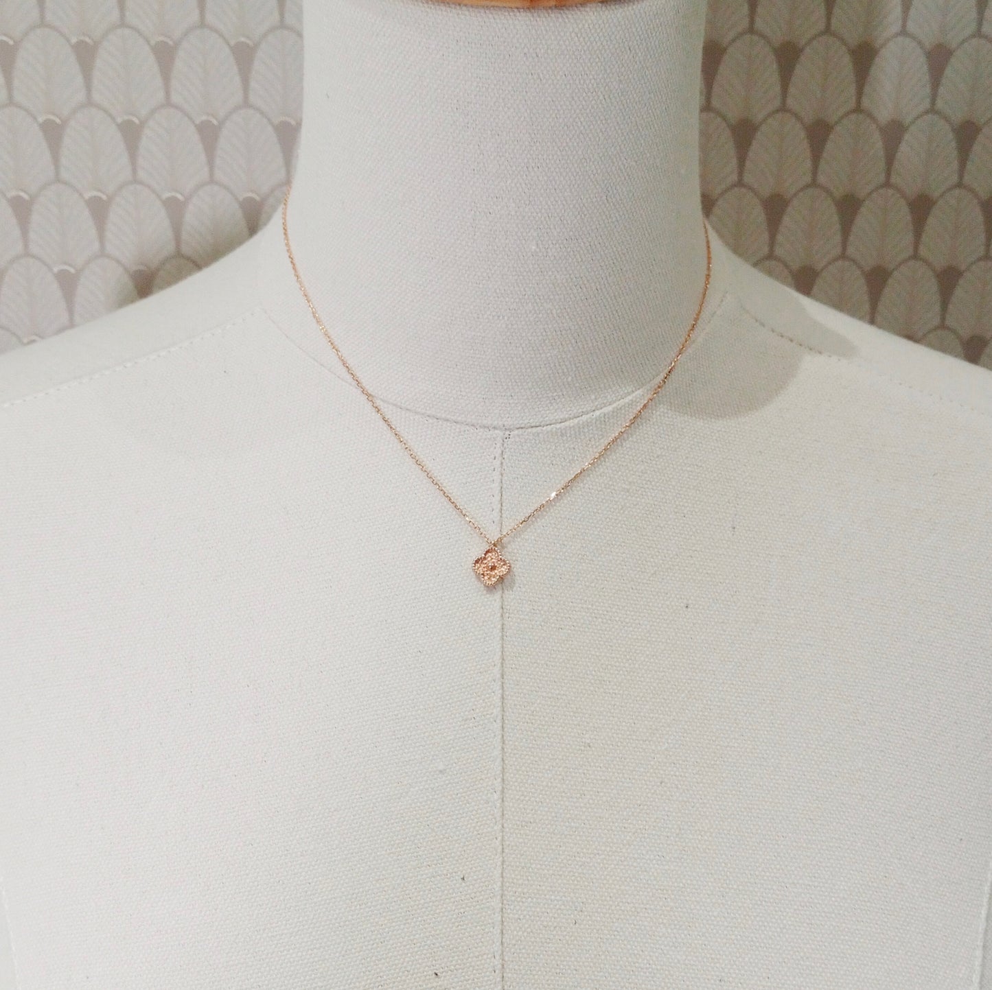 VCA Sweet Alhambra Hammered Necklace