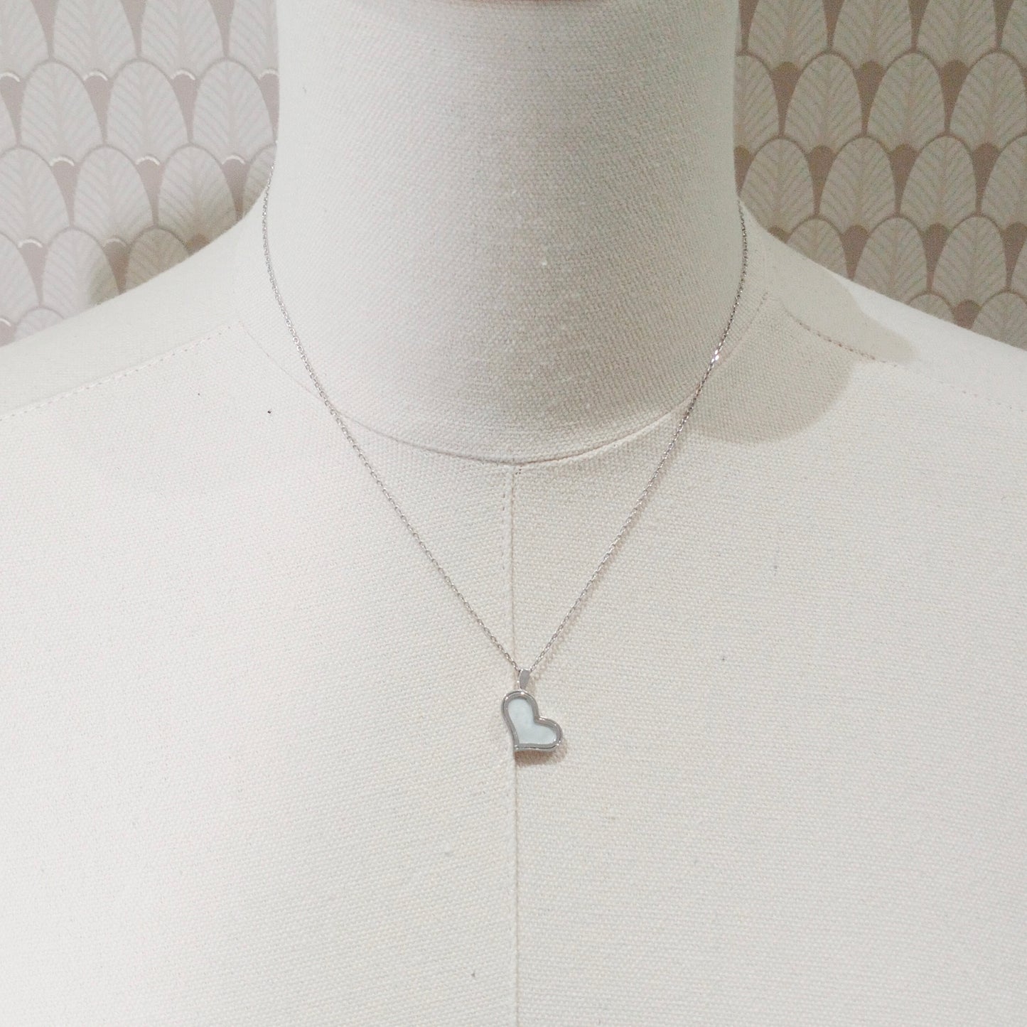 Piaget Mother of Pearl Heart Necklace
