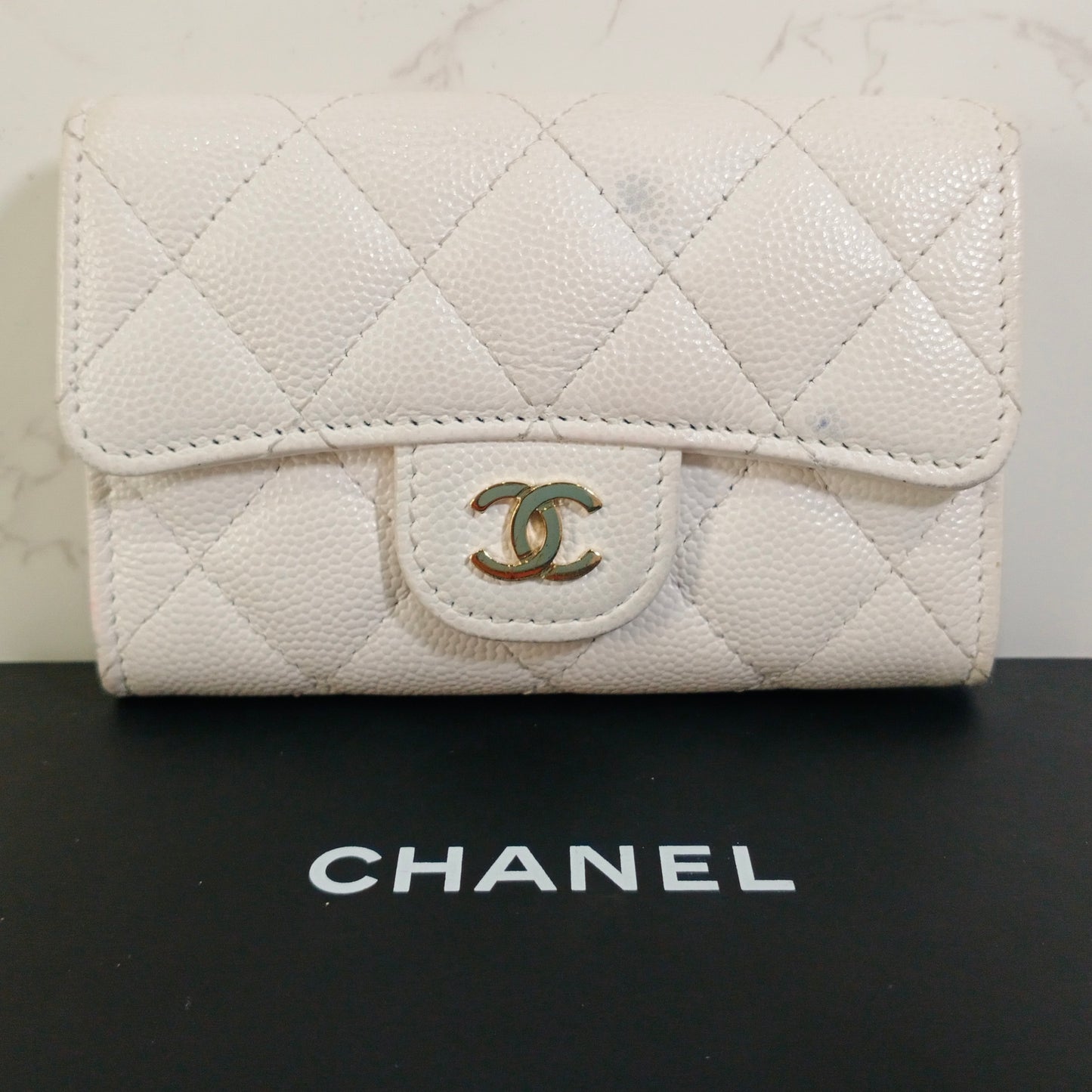 Chanel Caviar Quilted Flap Cardholder