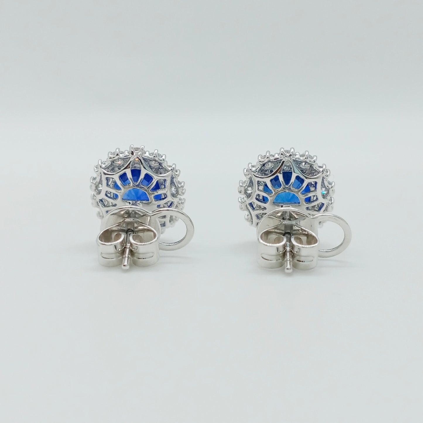 No Brand Diamond Sapphire Earring