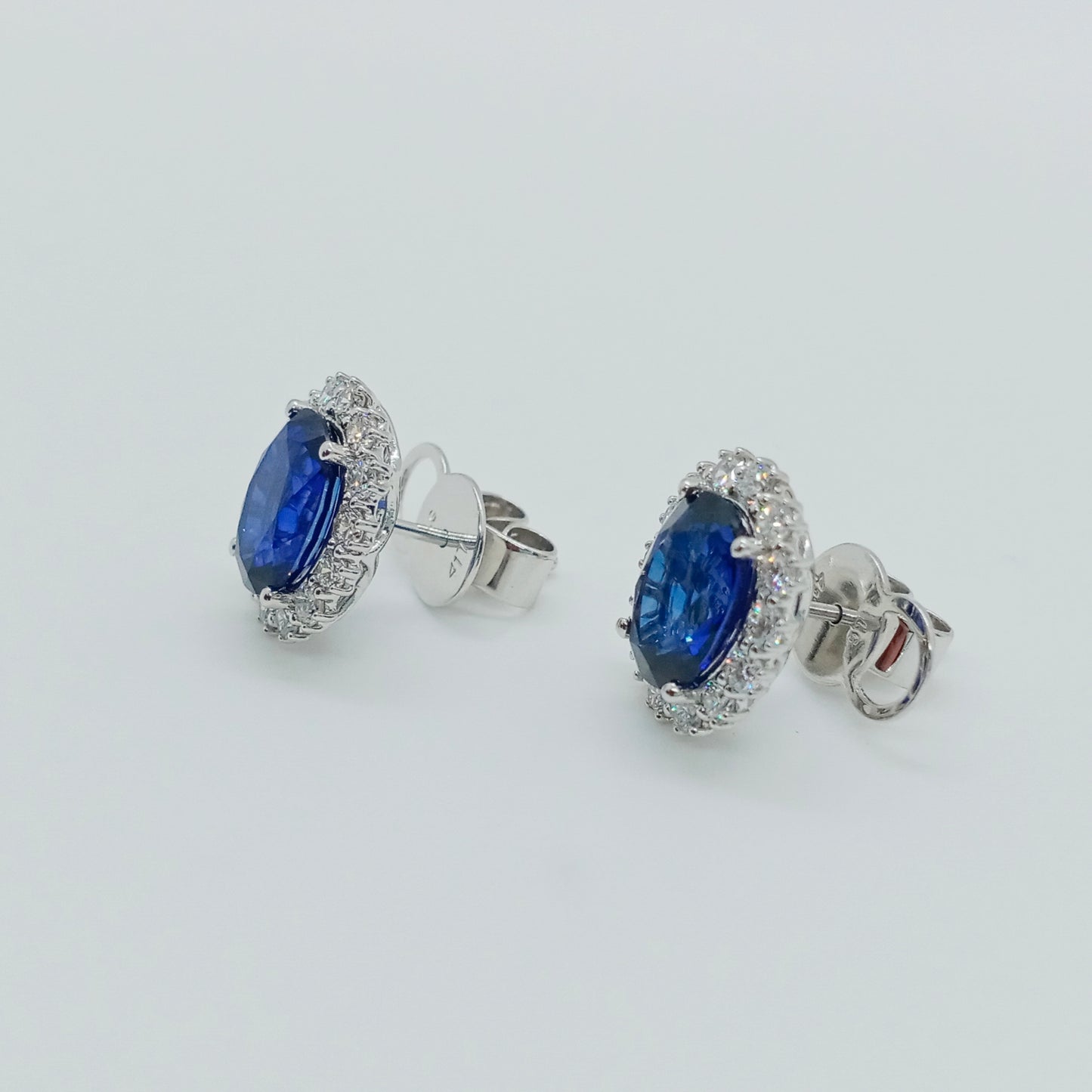 No Brand Diamond Sapphire Earring