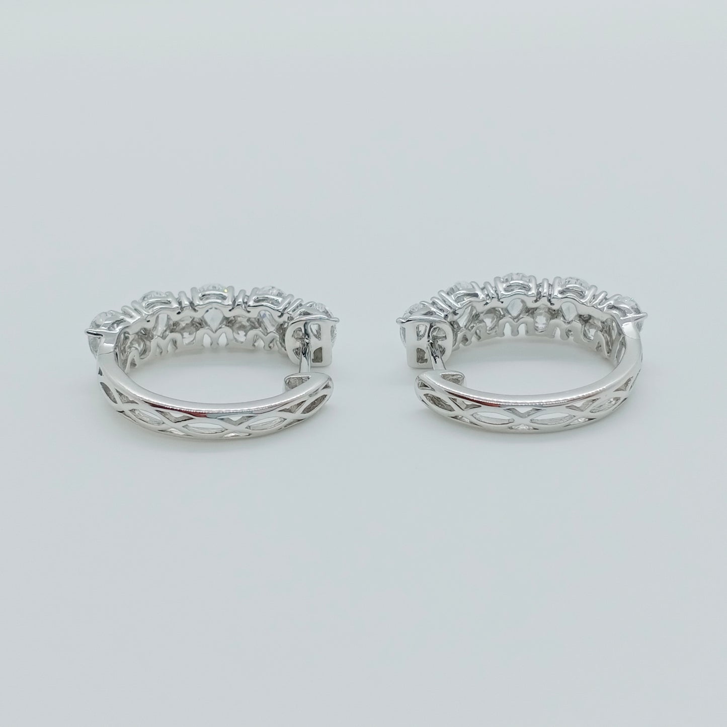 Pear Shape Diamond Hoop Earring