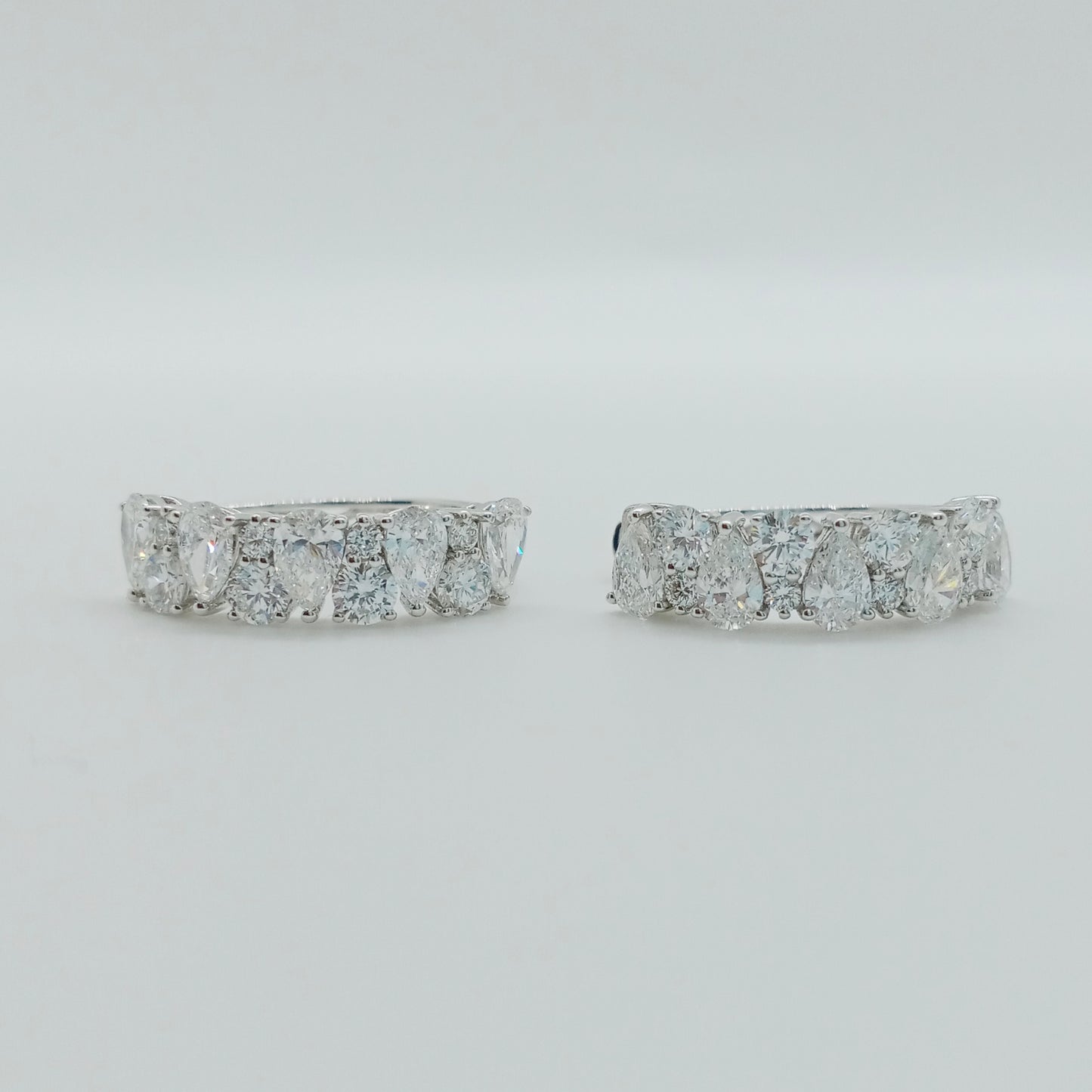 Pear Shape Diamond Hoop Earring