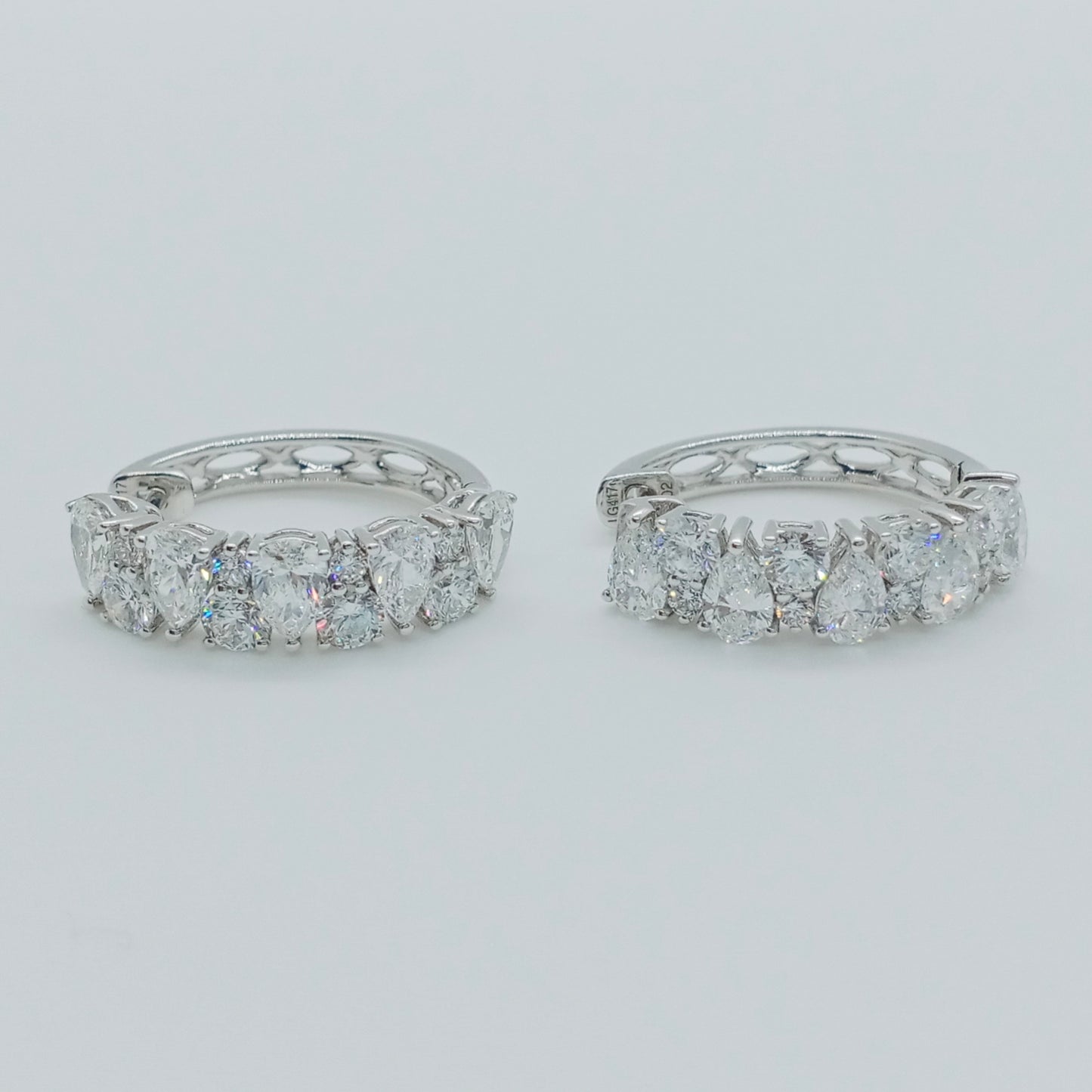 Pear Shape Diamond Hoop Earring