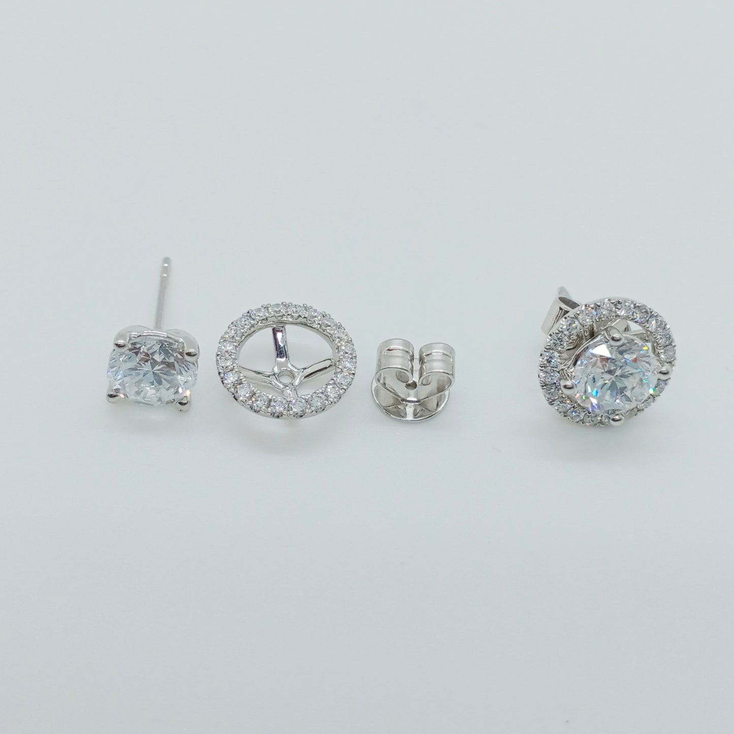 Stud Diamond Earring w/ Removable Halo