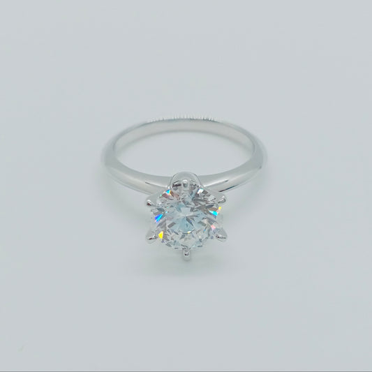 Solitaire Diamond Ring Size 52 1.51ct