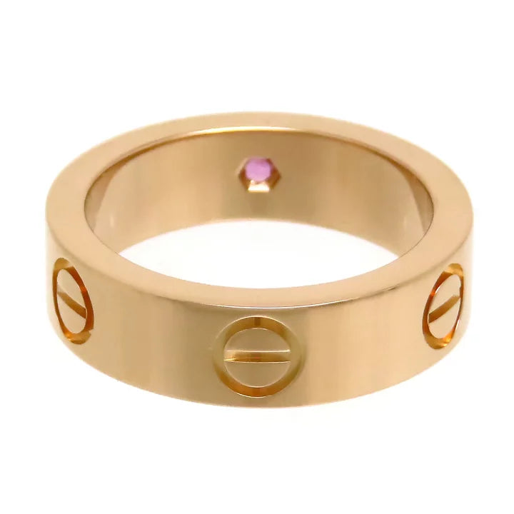 Cartier Love Ring Pink Sapphire Size 52