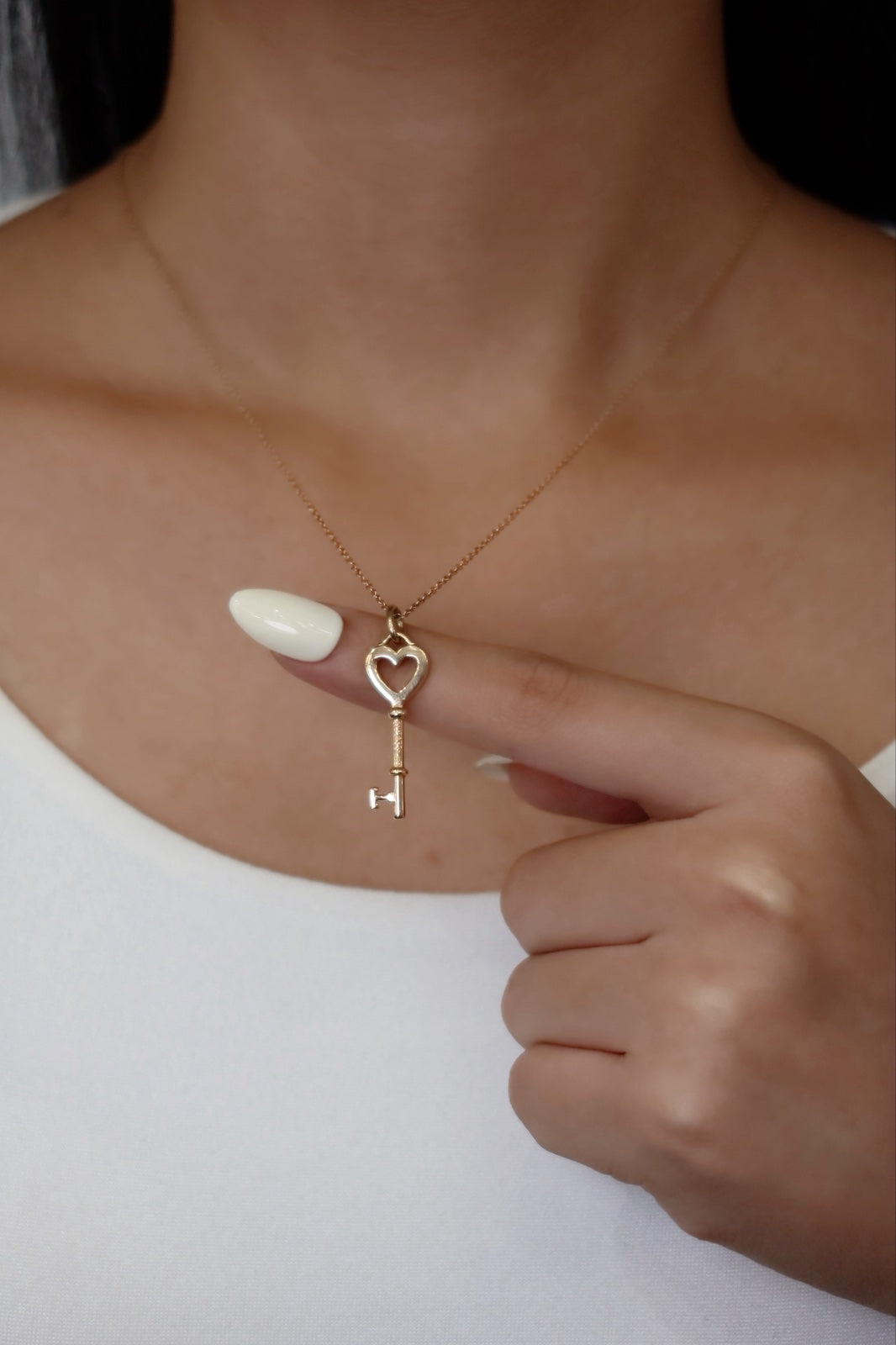 Tiffany & Co. Large Key Heart Necklace