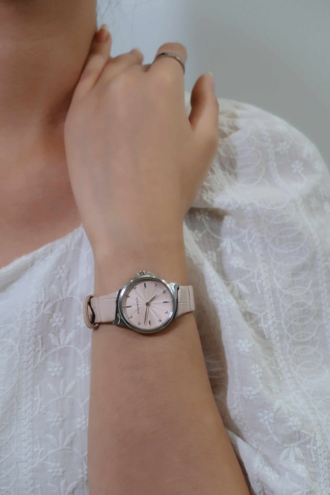 Tiffany Metro 2 8P Diamonds Pink Dial