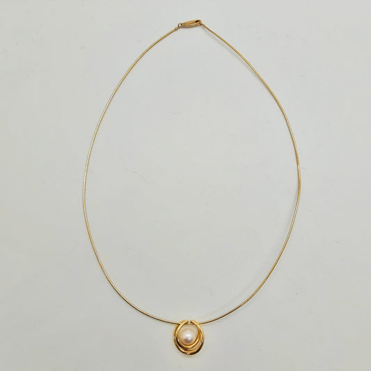 Mikimoto Akoya Pearl Omega Chain Necklace