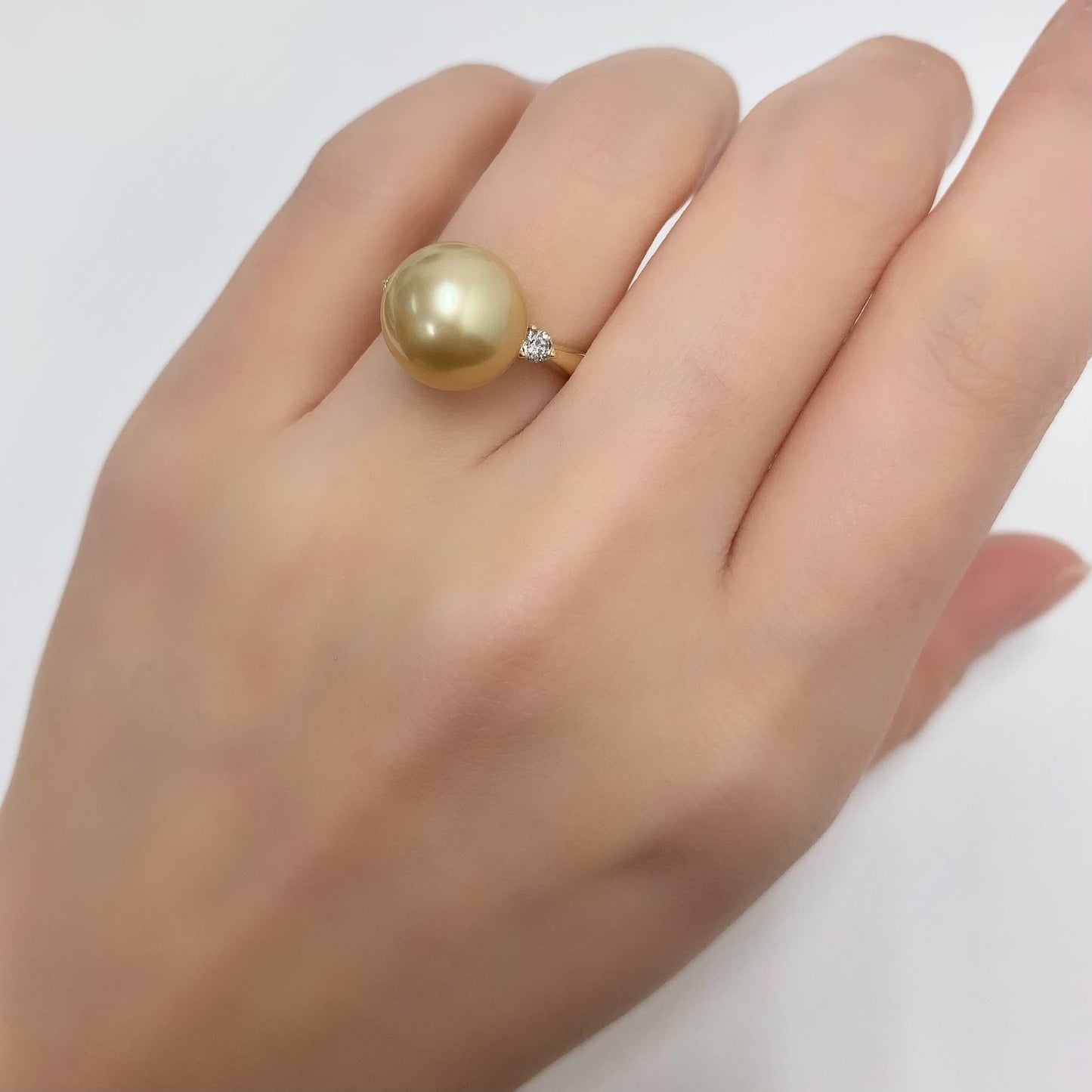 South Sea Pearl Diamond Ring Size 51