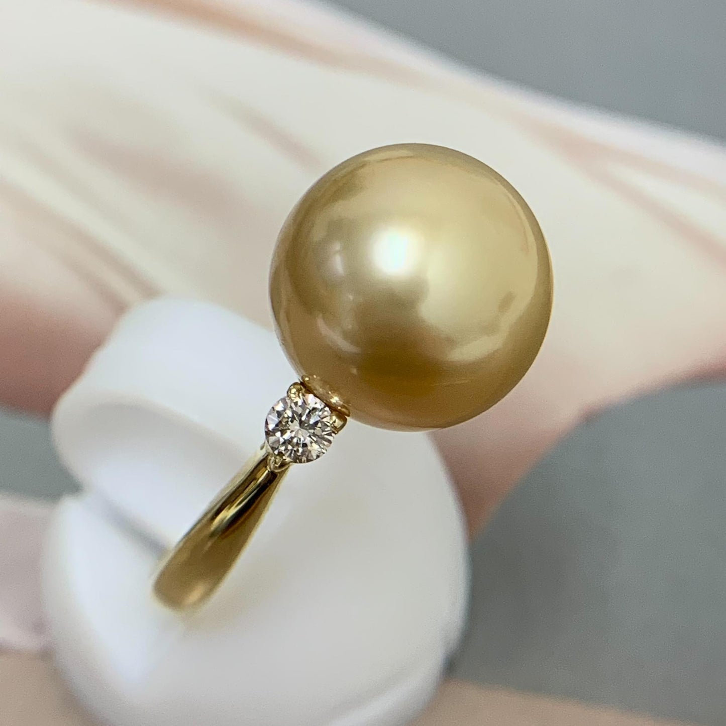 South Sea Pearl Diamond Ring Size 51