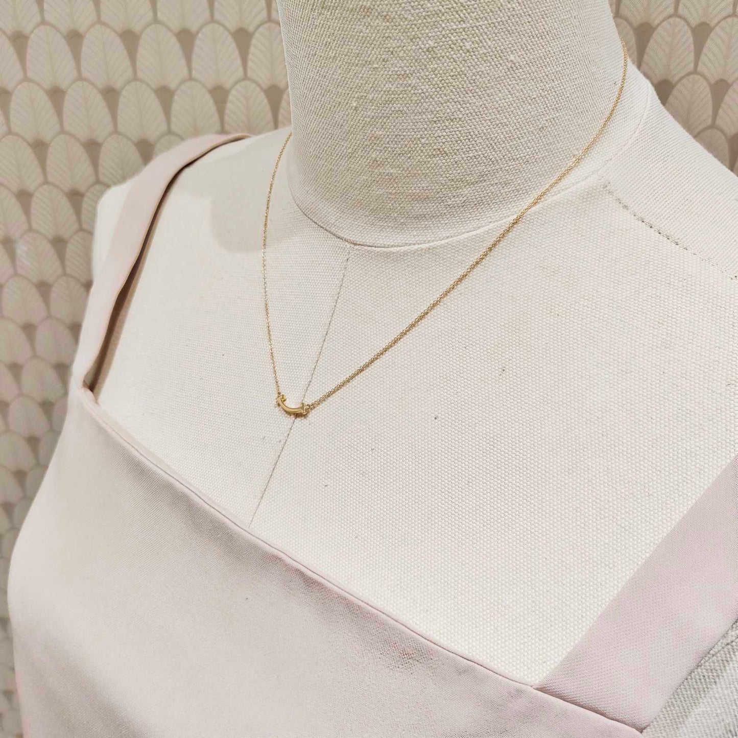 Tiffany & Co. T Smile Mini Necklace (K18YG)