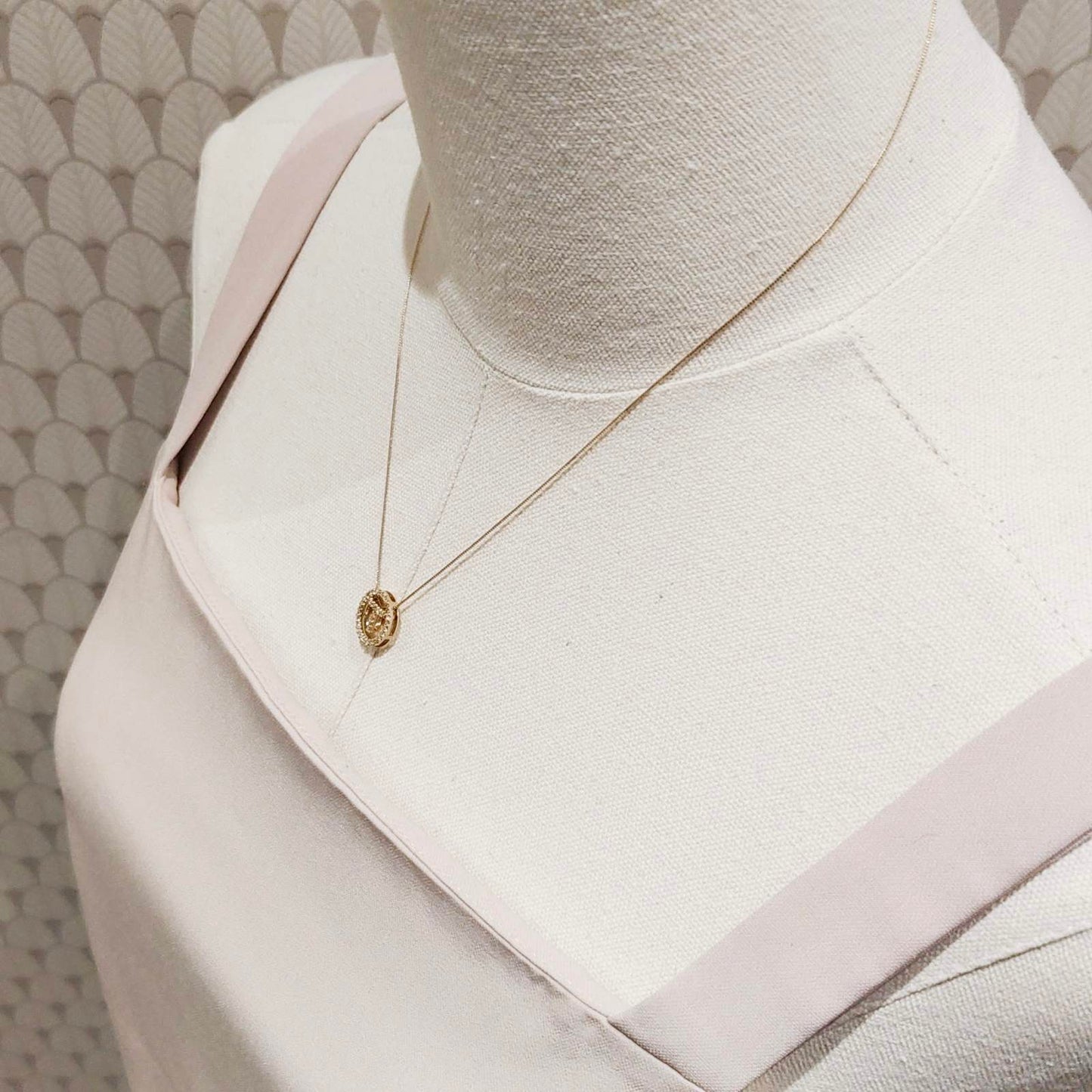 Take Up T Necklace w/ Diamonds