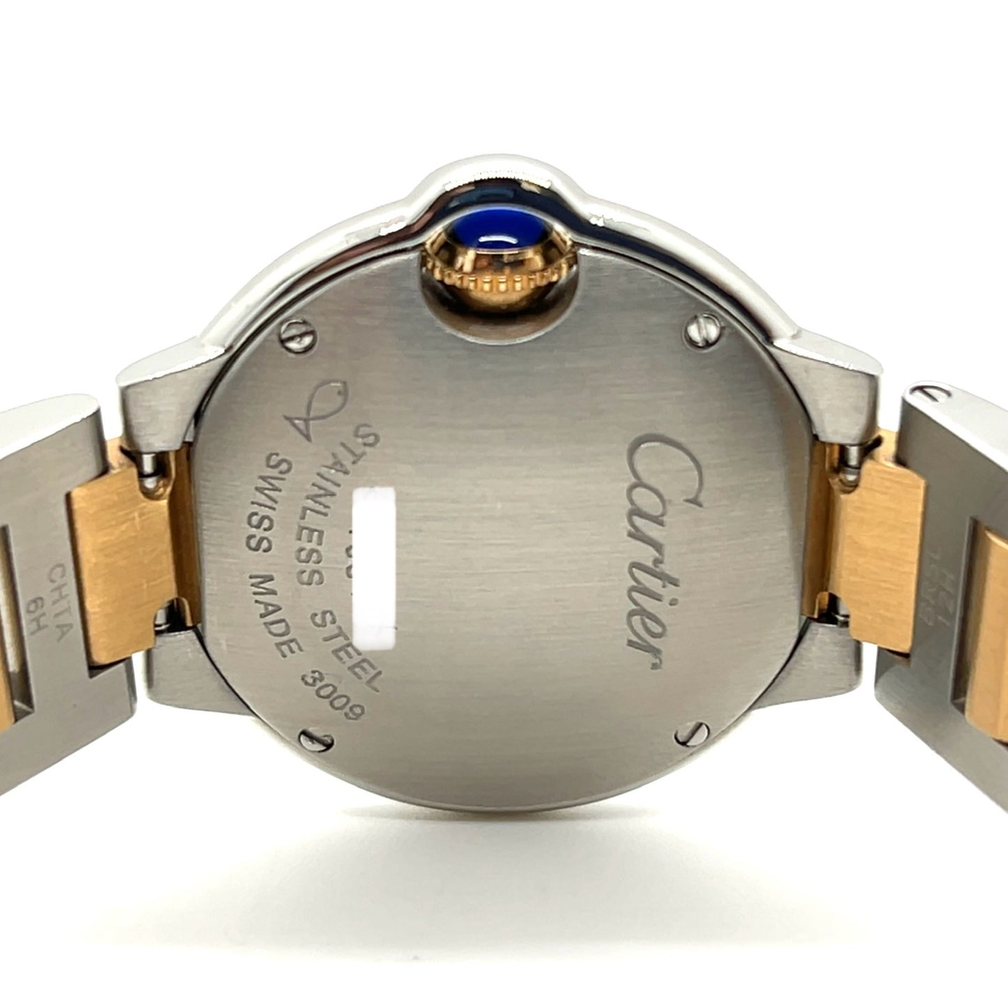 Cartier Ballon Bleu Two Tone Rose Gold/Steel Diamonds Dial