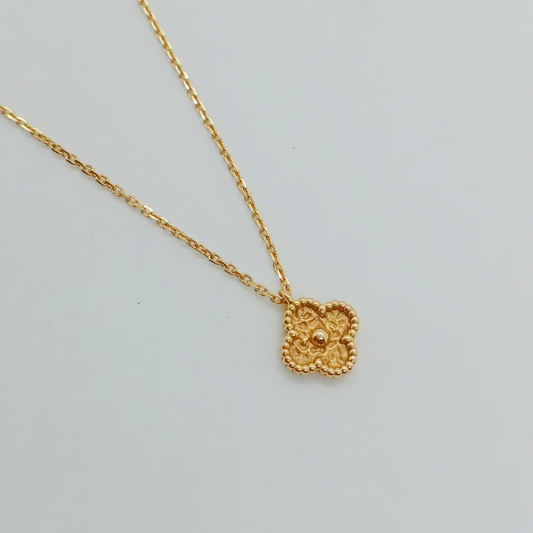 Van Cleef & Arpels Hammered Sweet Alhambra Necklace