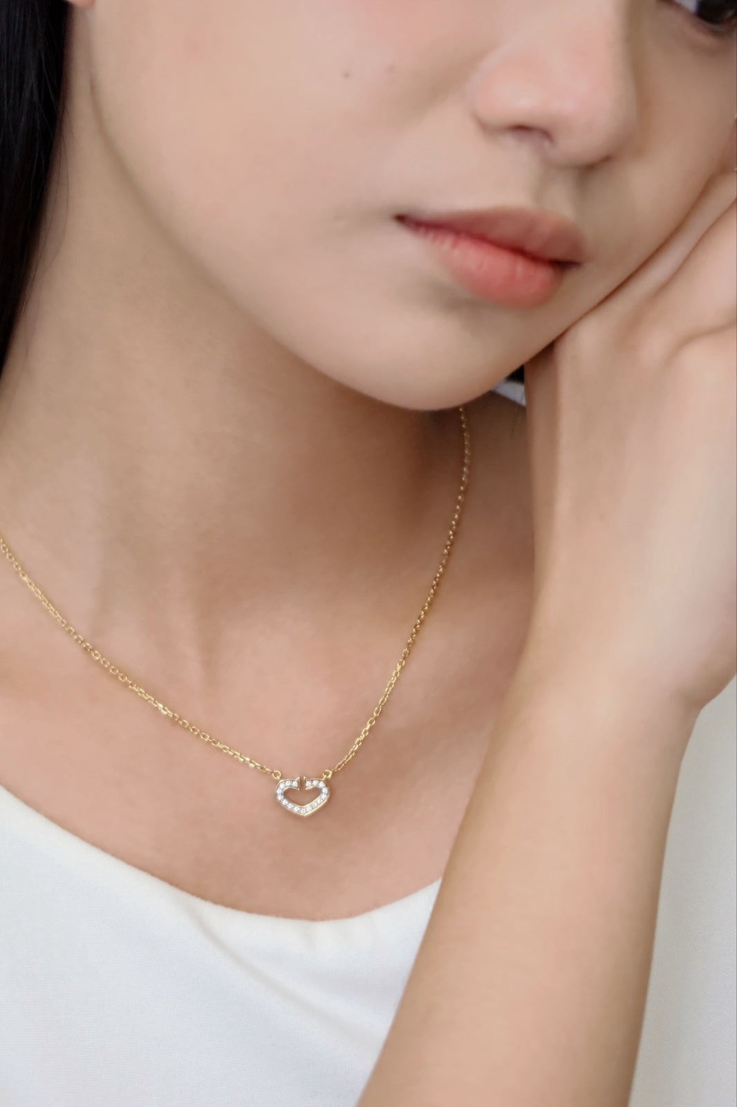 Cartier C Heart Diamond Necklace