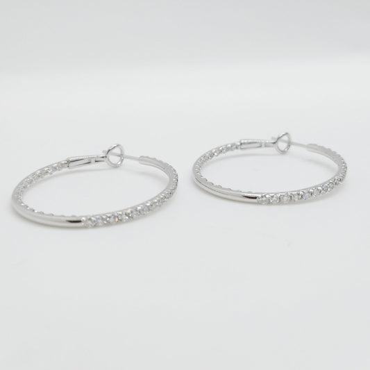 Diamond Hoop Earrings