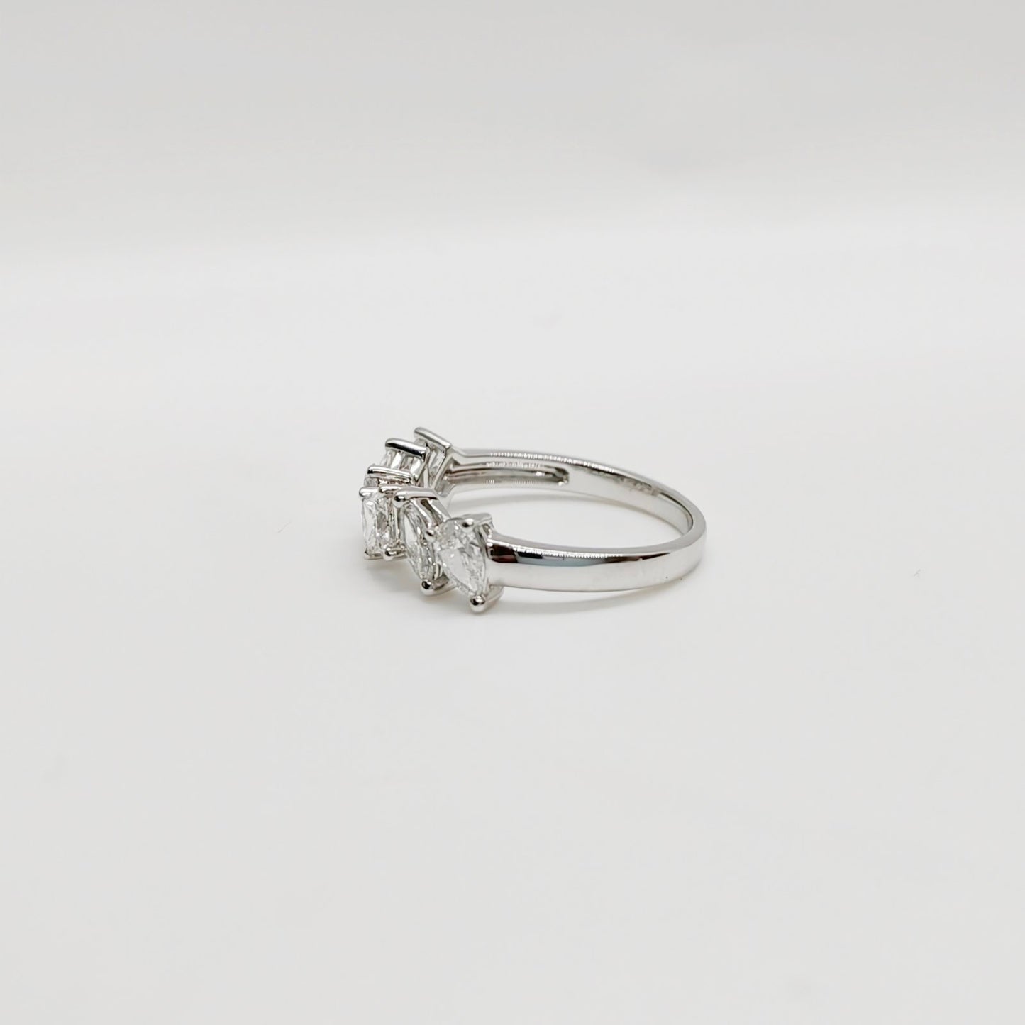 LAB Multi Shaped Semi Eternity Ring