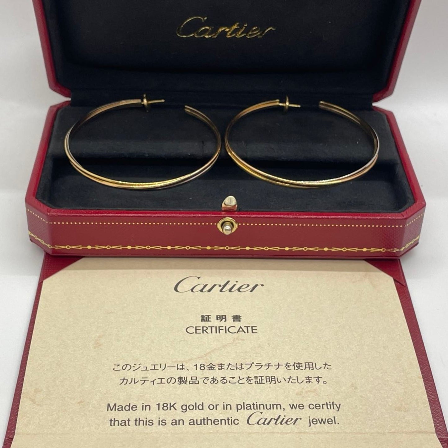 Cartier Trinity Large Hoop Earrings