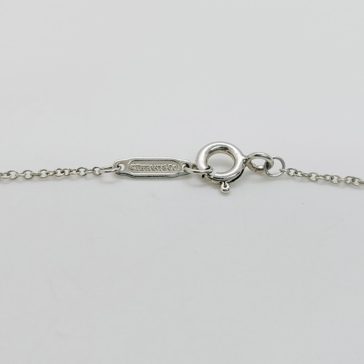 Tiffany& Co. Double Heart Return Blue Silver Necklace