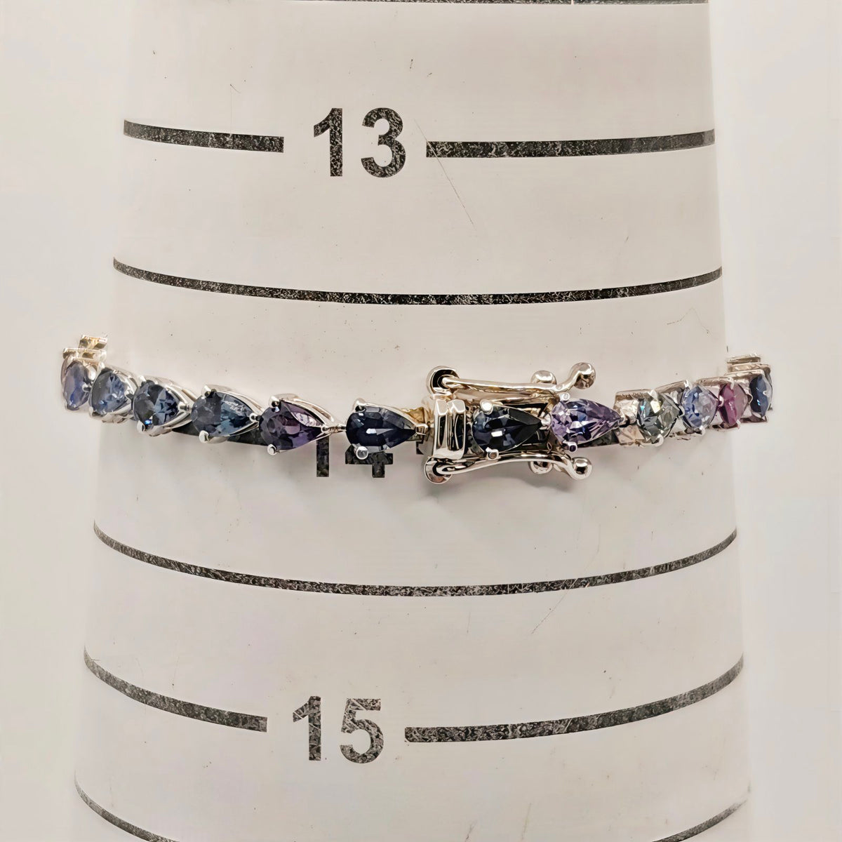 Spinel Pear Cut Tennis Bracelet