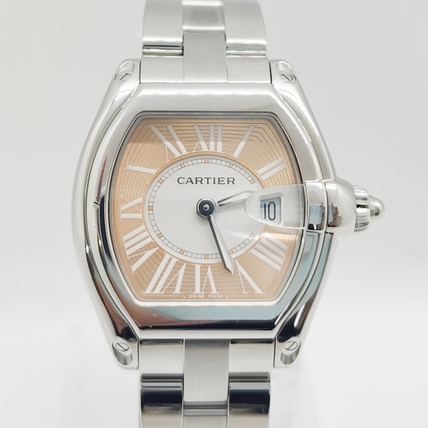 Cartier Roadster Pink Salmon Dial